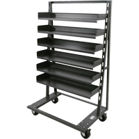 Single-Sided Heavy Duty A-Frame Cart with 6 Trays, 38" x 25" x 63", 2500 lbs. Capacity Dufferin Supply