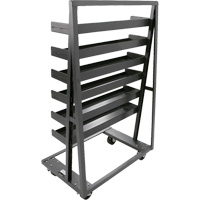 Single-Sided Heavy Duty A-Frame Cart with 6 Lipped Trays, 38" x 25" x 63", 2500 lbs. Capacity Dufferin Supply