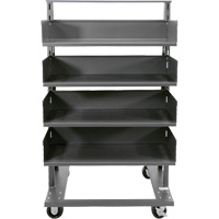 Single-Sided Heavy Duty A-Frame Cart with 4 Large Trays, 38" x 25" x 63", 2500 lbs. Capacity Dufferin Supply