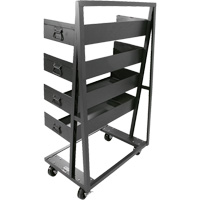 Single-Sided Heavy Duty A-Frame Cart with 4 Large Trays, 38" x 25" x 63", 2500 lbs. Capacity Dufferin Supply