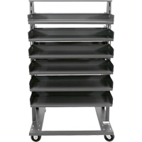 Double-Sided Heavy Duty A-Frame Cart with 12 Trays, 38" x 30" x 63", 2500 lbs. Capacity Dufferin Supply