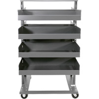 Double-Sided Heavy Duty A-Frame Cart with 8 Large Lipped Trays, 38" x 30" x 63", 2500 lbs. Capacity Dufferin Supply