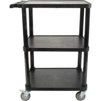 Chariot utilitaire avec tablette plate, 3 tiers, 18-1/8" x 37-3/8" x 27-3/4", Capacit&eacute; 330 lb Dufferin Supply