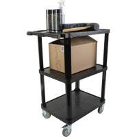 Chariot utilitaire avec tablette plate, 3 tiers, 18-1/8" x 37-3/8" x 27-3/4", Capacit&eacute; 330 lb Dufferin Supply