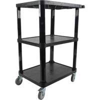 Chariot utilitaire avec tablette plate, 3 tiers, 18-1/8" x 37-3/8" x 27-3/4", Capacit&eacute; 330 lb Dufferin Supply