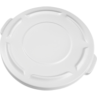 Round Brute&reg; Tops, Flat Lid, Plastic/Polyethylene, Fits Container Size: 19-7/8" Dia. Dufferin Supply