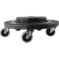 Brute&reg; Dolly, Polyethylene, Black, Fits: 20 - 55 US Gal. Dufferin Supply