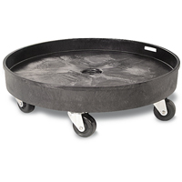 Waste Container Dolly, Polyethylene, Black Dufferin Supply