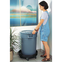 Waste Container Dolly, Polyethylene, Black Dufferin Supply