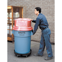 Waste Container Dolly, Polyethylene, Black Dufferin Supply