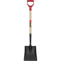 Square Point Shovel, Wood, Tempered Steel Blade, D-Grip Handle, 43-1/2" Long Dufferin Supply