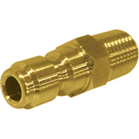 1/4" Male Brass Plated Quick Disconnect Plug Dufferin Supply