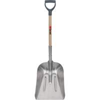 #8 Grain Scoop Shovel, Wood, Aluminum Blade, D-Grip Handle, 29" Length Dufferin Supply