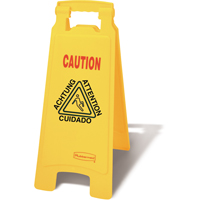 Wet Floor Safety Signs, Quadrilingual with Pictogram NB790 | Dufferin Supply
