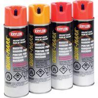 Peinture de marquage industrielle invers&eacute;e &agrave; base de solvant Quik-Mark, 17 oz, Canette a&eacute;rosol Dufferin Supply