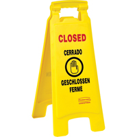 Closed Safety Signs, Quadrilingual with Pictogram NC530 | Dufferin Supply