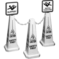 "Caution" Lamba Traffic Cones, English with Pictogram Dufferin Supply