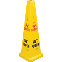 "Wet Floor" Lamba Traffic Cones, English with Pictogram Dufferin Supply