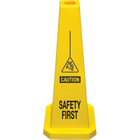 "Safety First" Lamba Traffic Cones, English with Pictogram Dufferin Supply