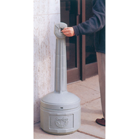 Smokers Cease-Fire&reg; Cigarette Butt Receptacle, Free-Standing, Plastic, 4 US gal. Capacity, 38-1/2" Height Dufferin Supply