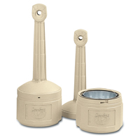 Smokers Cease-Fire&reg; Cigarette Butt Receptacle, Free-Standing, Plastic, 4 US gal. Capacity, 38-1/2" Height Dufferin Supply