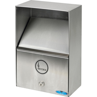 Smoking Receptacles, Wall-Mount, Stainless Steel, 3.3 Litres Capacity, 13-1/2" Height NI743 | Dufferin Supply