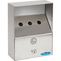 Smoking Receptacles, Wall-Mount, Stainless Steel, 1 Litres Capacity, 9" Height NI746 | Dufferin Supply