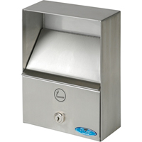 Smoking Receptacles, Wall-Mount, Stainless Steel, 1 Litres Capacity, 9" Height NI753 | Dufferin Supply
