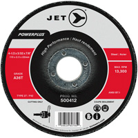 Meule &agrave; tronçonner Power Abrasive A36T, 4-1/2" x 3/32", Arbre de 7/8", Type T27, 13 300 Tr/min Dufferin Supply