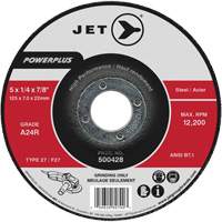 PowerPlus&reg; Grinding Wheel, 7" x 1/4", 7/8" Arbor, Aluminum Oxide, Type 27 Dufferin Supply