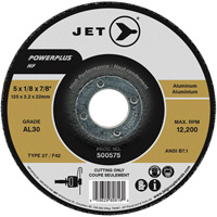 AL30 POWERPLUS NF Cutting Wheel, 5" x 1/8", 7/8" Arbor, Type 27, 12200 RPM Dufferin Supply