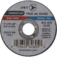 POWERPLUS Cut-Off Wheel, 2" x 1/16", 3/8" Arbor, Type 1, 38200 RPM Dufferin Supply