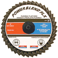 Disque &agrave; lamelles &agrave; rouler POWERBLEND FLX, 2" x Type R, Grain Z40, Alumine de zirconium Dufferin Supply