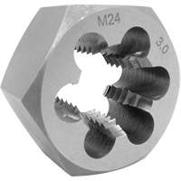 SAE Hex Die, 1" Dia., 6 mm Thread, Alloy Steel Dufferin Supply