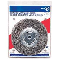 Crimped Wire Wheel, 7" Dia., 0.014" Fill, 1/2" - 2" Arbor Dufferin Supply