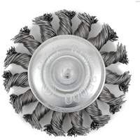 Brosse radiale &agrave; fils nou&eacute;s torsad&eacute;s mont&eacute; sur mandrin EKR275-20, 3", Fils ,02", Tige 1/4" Dufferin Supply