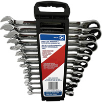 Long Pattern Reversible Wrench Set, Ratcheting Combination, 13 Pieces, Imperial Dufferin Supply
