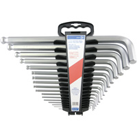 Jumbo Extra-Long Ball Nose Hex Key Set, 17 Pcs., Metric Dufferin Supply