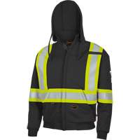 337SF Flame-Resistant Zip Style Hoodie, Men's, Small, Black, 22 cal/cm² Dufferin Supply