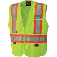 6936 Veste de s&eacute;curit&eacute; d&eacute;tachable en 5 points, Jaune lime haute visibilit&eacute;, 2T-Grand, Polyester Dufferin Supply