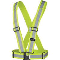 5592 Elastic Safety Harness, High Visibility Lime-Yellow, Silver Reflective Colour, One Size Dufferin Supply