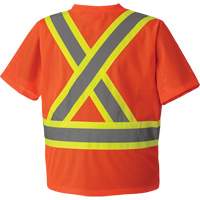 5994 High-Visibility Safety T-Shirt, Polyester, 2X-Large, High Visibility Orange Dufferin Supply