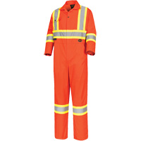 5514 High-Visibility Safety Coveralls, 36, High Visibility Orange Dufferin Supply