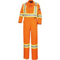 5555 High Visibility FR Rated & Arc Rated Safety Coveralls, Size 36, High Visibility Orange, 11 cal/cm² Dufferin Supply