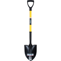 Round Point Shovels, Tempered Steel Blade, Fibreglass, D-Grip Handle Dufferin Supply