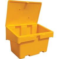 Salt Sand Container SOS, With Hasp, 48" x 33" x 34", 18.5 cu. Ft., Yellow Dufferin Supply