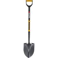 Pro Round Point Shovel, Tempered Steel Blade, Fibreglass, D-Grip Handle Dufferin Supply