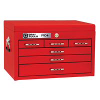 PRO+ Series Top Chest, 26" W, 6 Drawers, Red Dufferin Supply