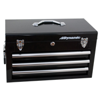 Hand Tool Box with Drawers, 10" D x 20" W x 12" H, Black Dufferin Supply
