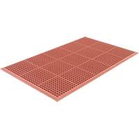 Competitor Series Mats, Slotted, 3' x 5' x 7/8", Orange, Natural Rubber NJL866 | Dufferin Supply